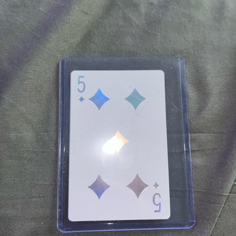 Dior Joy Holographic Playing Card 5 diamonds